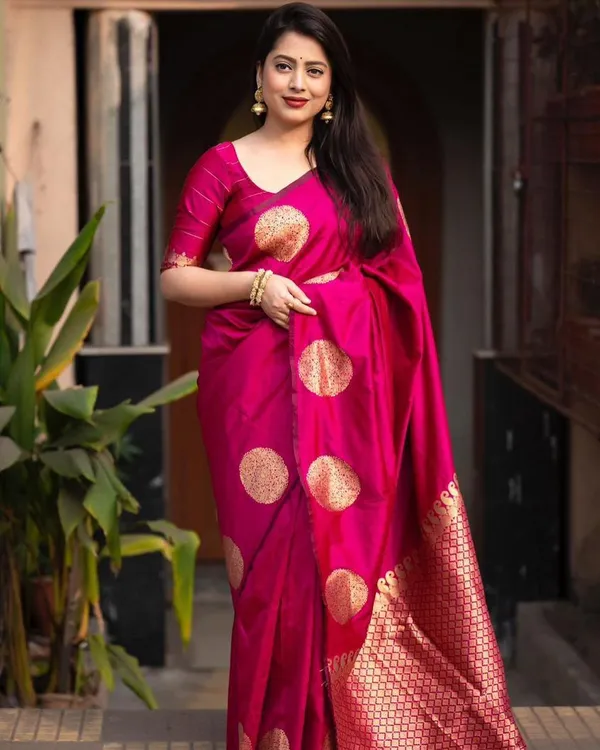 Banarasi_Soft_Silk_PINK_Premium-Fancy_Saree_With_Blouse_For_Women