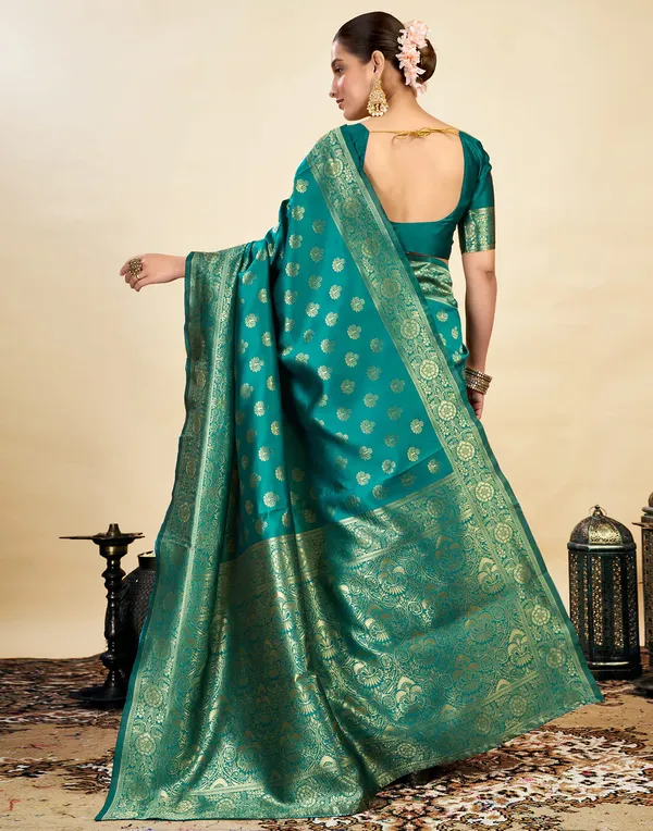 Banarasi_Soft_Silk_Rama_Premium-Fancy_Saree_With_Blouse_For_Women