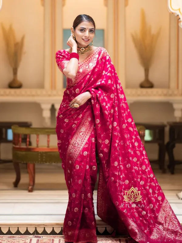 Banarasi_Soft_Silk_PINK_Premium-Fancy_Saree_With_Blouse_For_Women