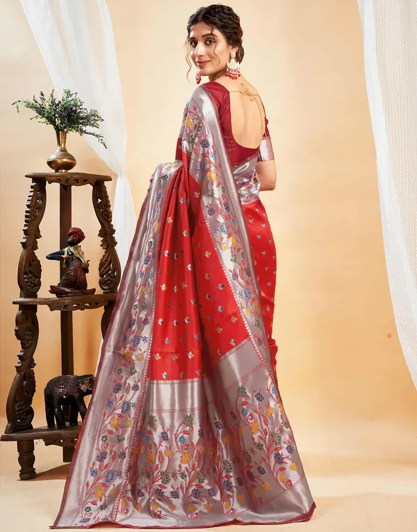 Banarasi_Soft_Silk_Red_Premium-Fancy_Saree_With_Blouse_For_Women