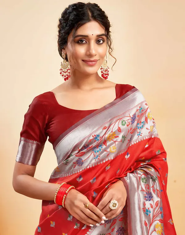 Banarasi_Soft_Silk_Red_Premium-Fancy_Saree_With_Blouse_For_Women