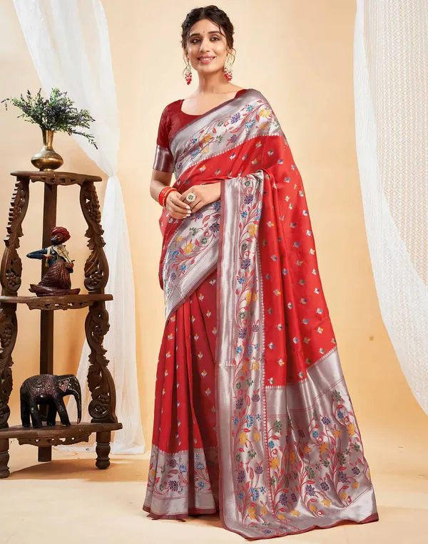 Banarasi_Soft_Silk_Red_Premium-Fancy_Saree_With_Blouse_For_Women