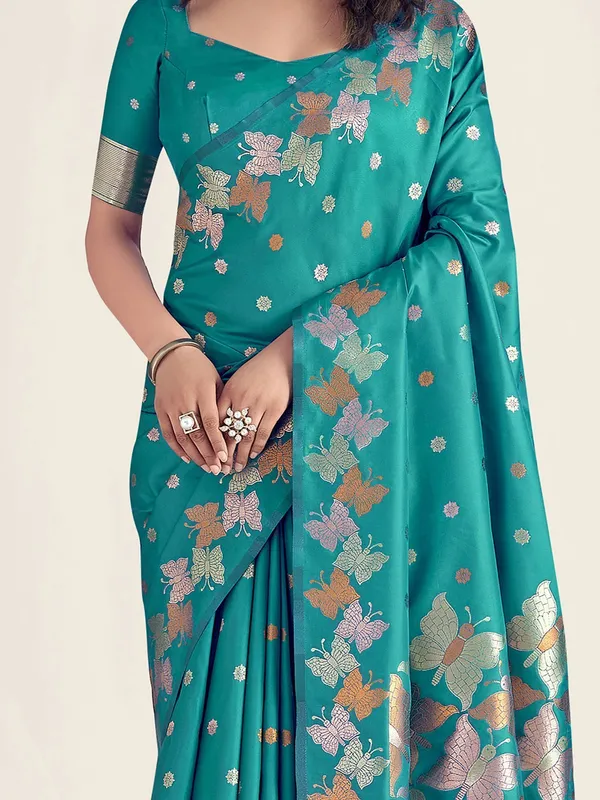 Banarasi_Soft_Silk_RAMA_Premium-Fancy_Saree_With_Blouse_For_Women
