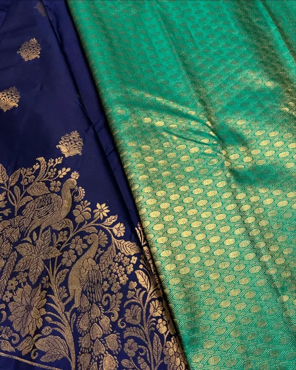 Banarasi_Soft_Silk_RAMA-NAVY-BLUE_Premium-Fancy_Saree_With_Blouse_For_Women