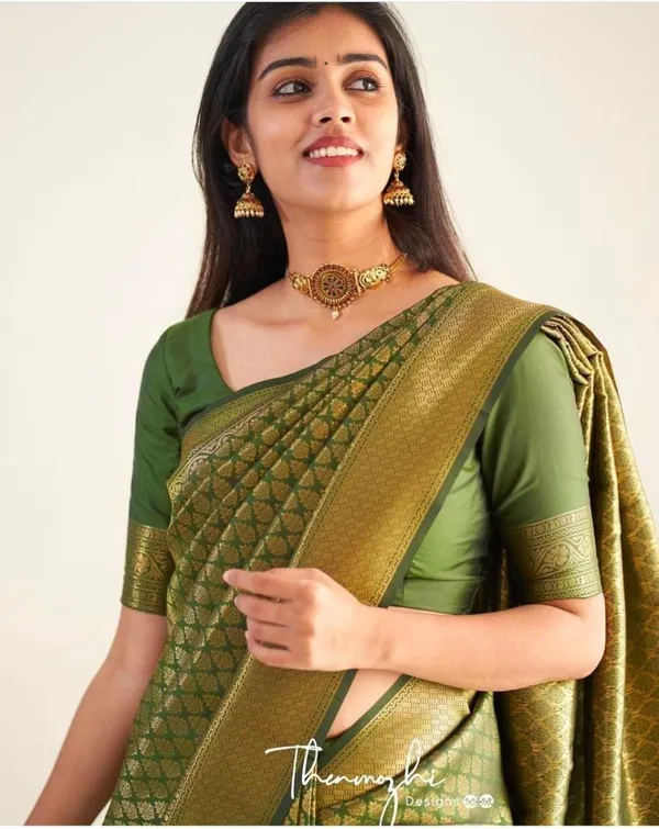 Banarasi_Soft_Silk_MEHNDI_Premium-Fancy_Saree_With_Blouse_For_Women