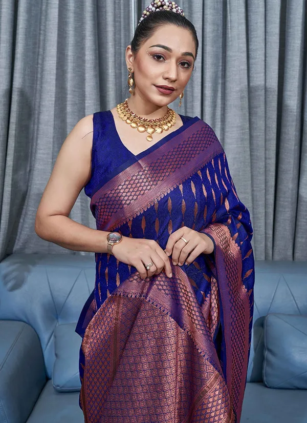 Banarasi_Soft_Silk_BLUE_Premium-Fancy_Saree_With_Blouse_For_Women