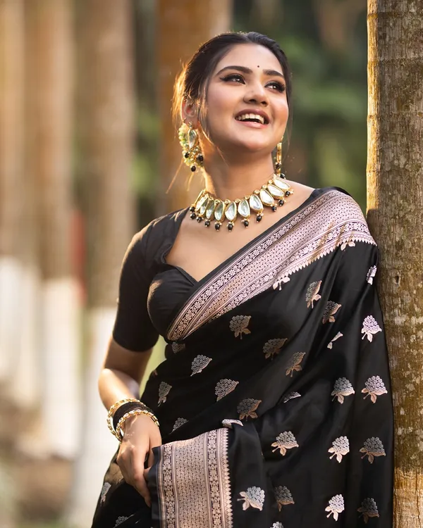 Banarasi_Soft_Silk_BLACK_Premium-Fancy_Saree_With_Blouse_For_Women