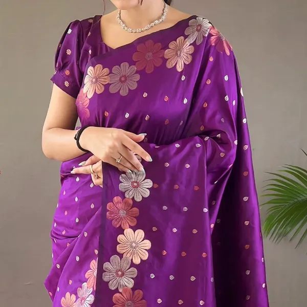 Banarasi_Soft_Silk_WINE_Premium-Fancy_Saree_With_Blouse_For_Women