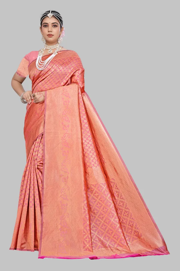 Banarasi_Soft_Silk_Gajri_Premium-Fancy_Saree_With_Blouse_For_Women