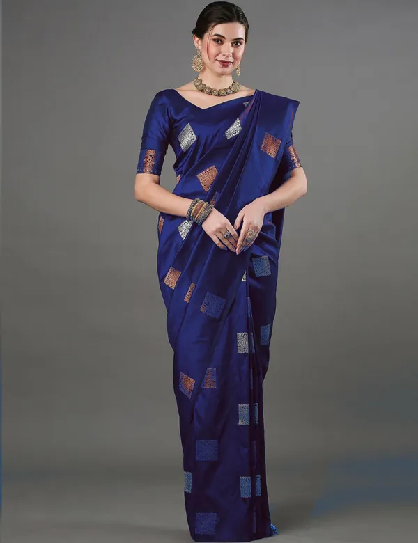 Banarasi_Soft_Silk_BLUE_Premium-Fancy_Saree_With_Blouse_For_Women