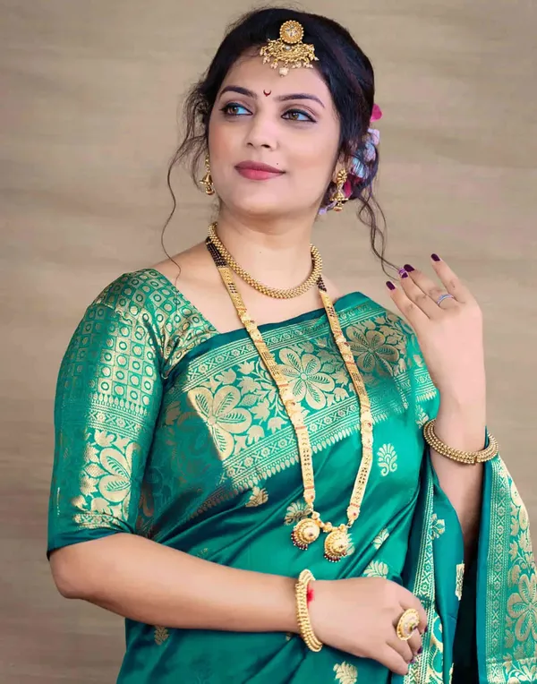 Banarasi_Soft_Silk_Rama_Premium-Fancy_Saree_With_Blouse_For_Women
