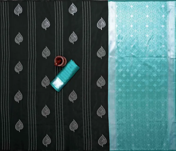 Banarasi_Soft_Silk_BOTTLE-GREEN_Premium-Fancy_Saree_With_Blouse_For_Women
