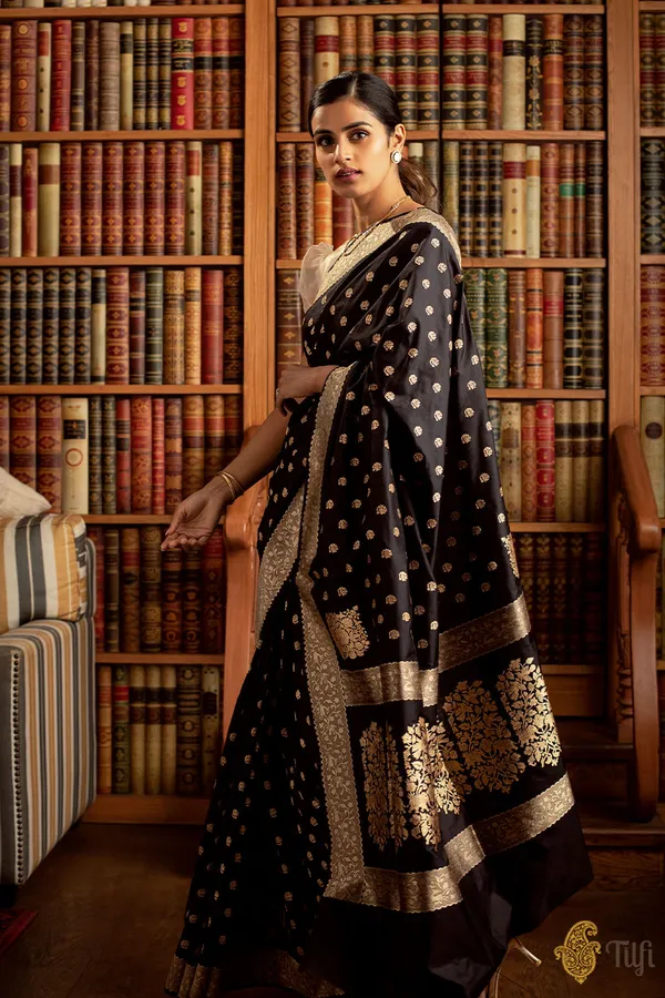 Banarasi_Soft_Silk_BLACK_Premium-Fancy_Saree_With_Blouse_For_Women