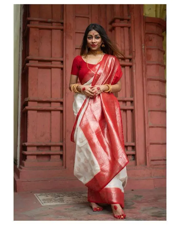 Banarasi_Soft_Silk_OFF-WHITE-RED_Premium-Fancy_Saree_With_Blouse_For_Women