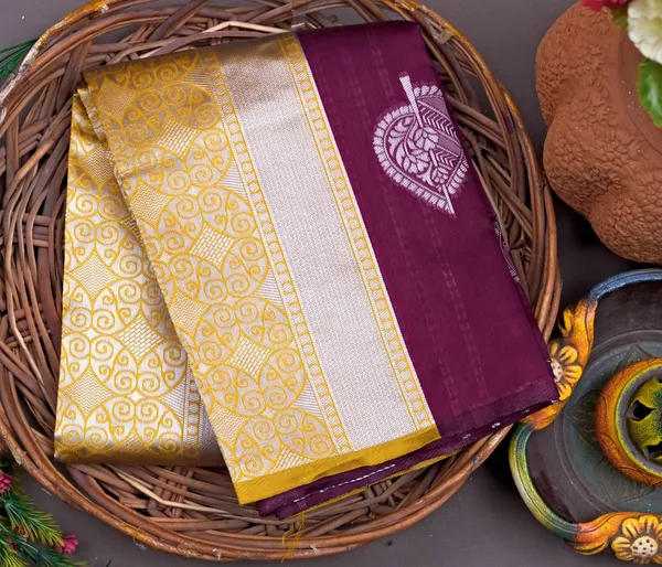 Banarasi_Soft_Silk_WINE_Premium-Fancy_Saree_With_Blouse_For_Women