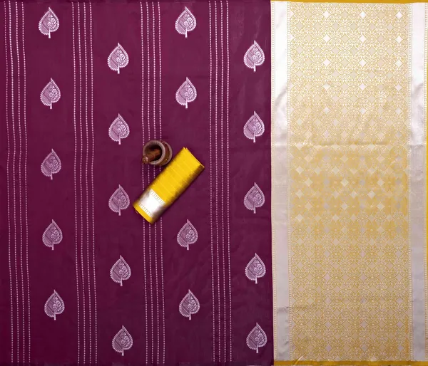 Banarasi_Soft_Silk_WINE_Premium-Fancy_Saree_With_Blouse_For_Women