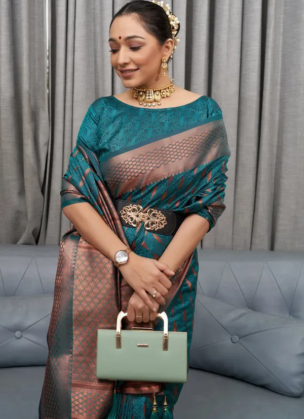 Banarasi_Soft_Silk_RAMA_Premium-Fancy_Saree_With_Blouse_For_Women