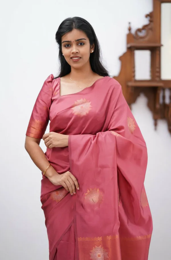 Banarasi_Soft_Silk_PEACHISH-PINK_Premium-Fancy_Saree_With_Blouse_For_Women