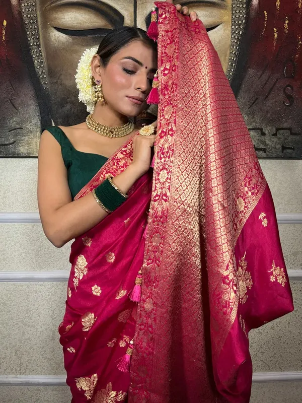 Banarasi_Soft_Silk_PINK_Premium-Fancy_Saree_With_Blouse_For_Women