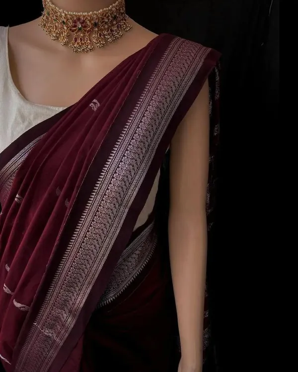 Banarasi_Soft_Silk_MAROON_Premium-Fancy_Saree_With_Blouse_For_Women