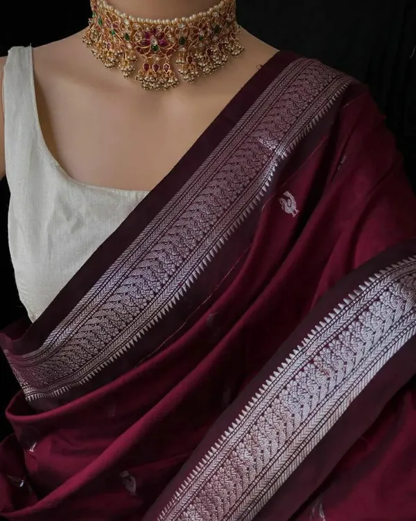 Banarasi_Soft_Silk_MAROON_Premium-Fancy_Saree_With_Blouse_For_Women