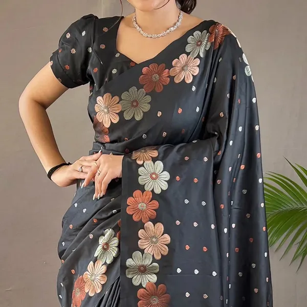 Banarasi_Soft_Silk_BLACK_Premium-Fancy_Saree_With_Blouse_For_Women