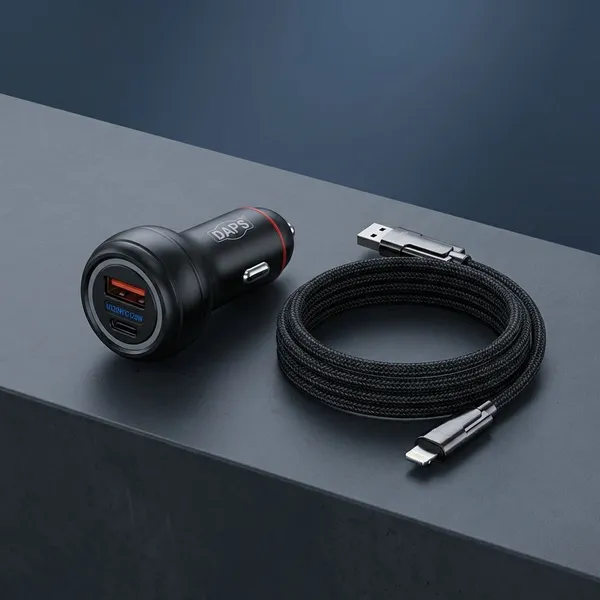 Black_Premium_Car_Charger_120W_With_Detachable_Cable