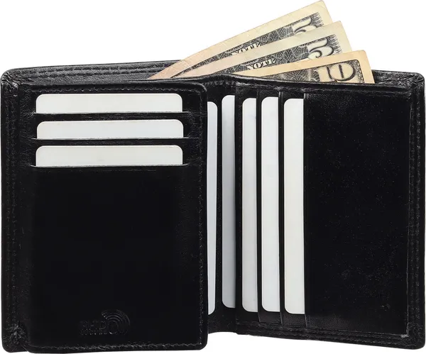 Black_Casual_Trendy_Genuine_Leather_With_12_Card_Slots_For_Men