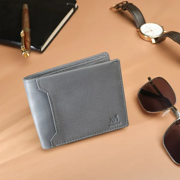 Grey_Casual_Trendy_Genuine_Leather_With_13_Card_Slots_For_Men