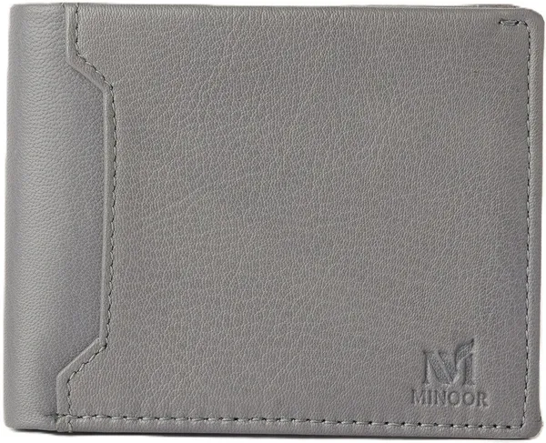 Grey_Casual_Trendy_Genuine_Leather_With_13_Card_Slots_For_Men
