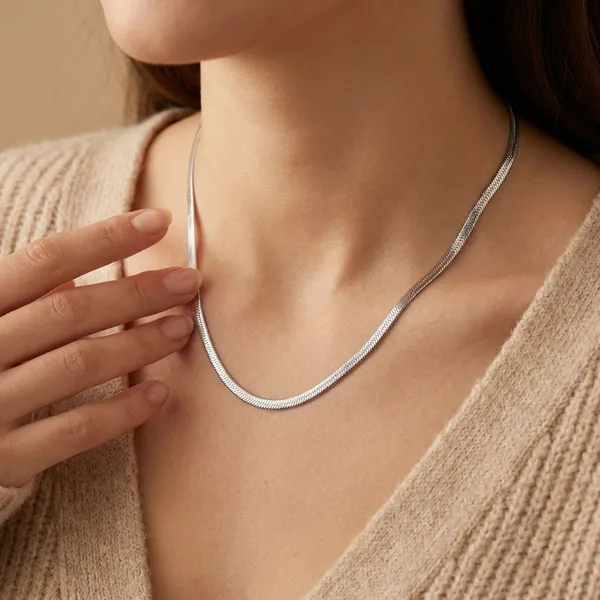 Sterling_Silver_Metal_Alloy_Curb_L_Thin_Chain_For_Women