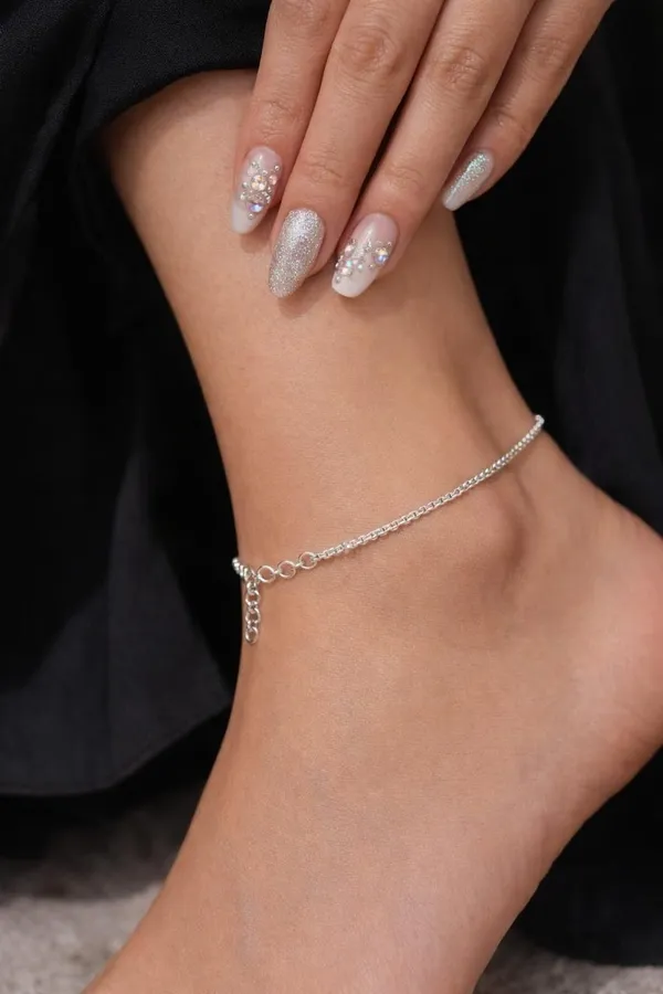 Sterling_Silver_Stainless_Steel_Eight_Circle_Anklet_For_Women