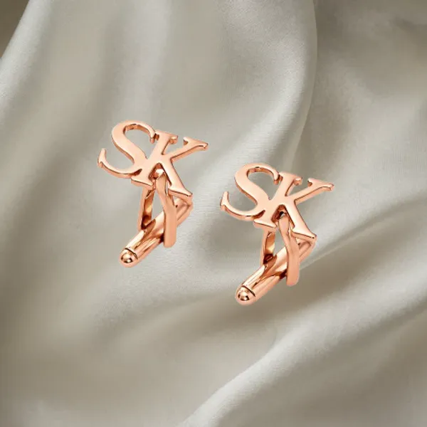 Pack_Of_2_Rose_Gold_Two_Initials_Cufflinks