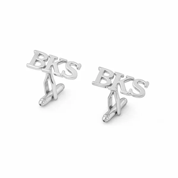 Pack_Of_2_Silver_Triple_Initial_Cufflinks