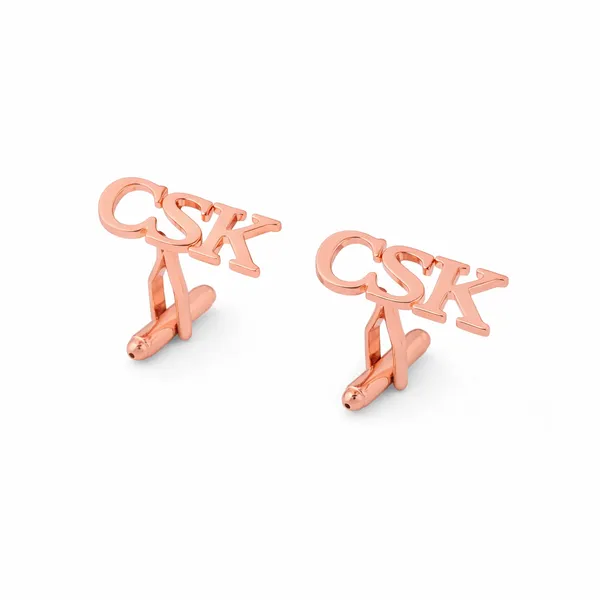 Pack_Of_2_Rose_Gold_Triple_Initial_Cufflinks