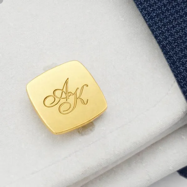 Pack_Of_2_Gold_Initials_Cufflinks