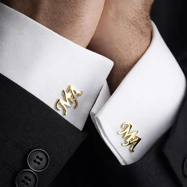 Pack_Of_2_Gold_Initials_Cufflinks