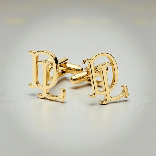 Pack_Of_2_Gold_Initials_Cufflinks