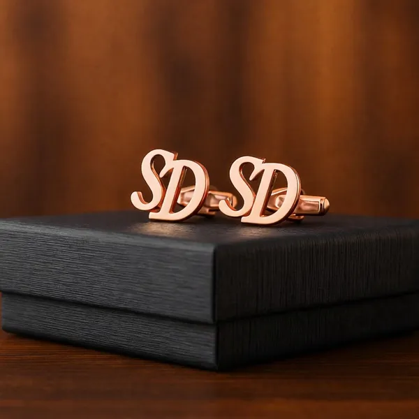 Pack_Of_2_Rose_Gold_Initials_Cufflinks