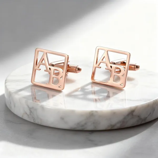 Pack_Of_2_Rose_Gold_Initials_Cufflinks