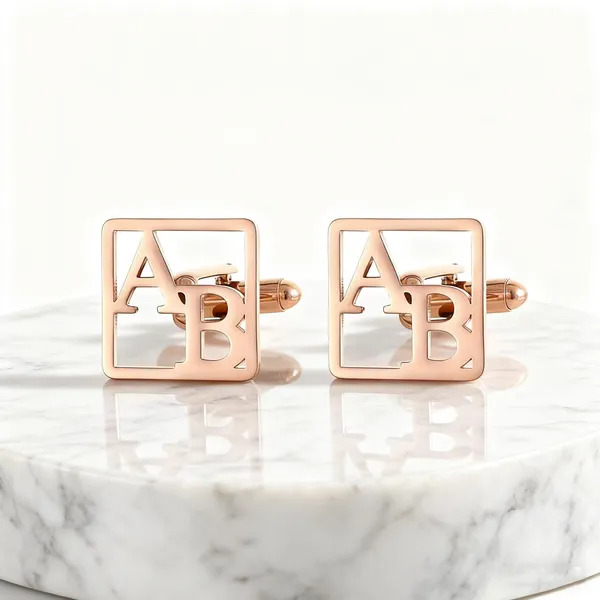 Pack_Of_2_Rose_Gold_Initials_Cufflinks