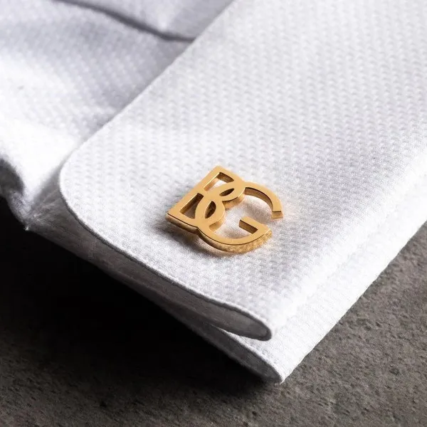 Pack_Of_2_Gold_Initials_Cufflinks