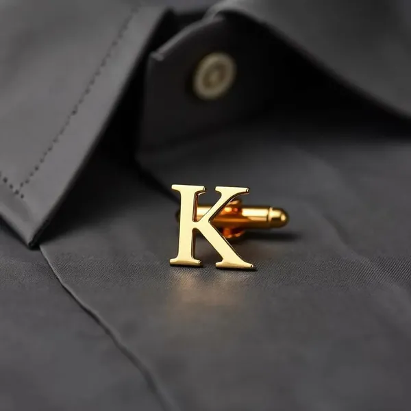 Pack_Of_2_Gold_Single_Initials_Cufflinks