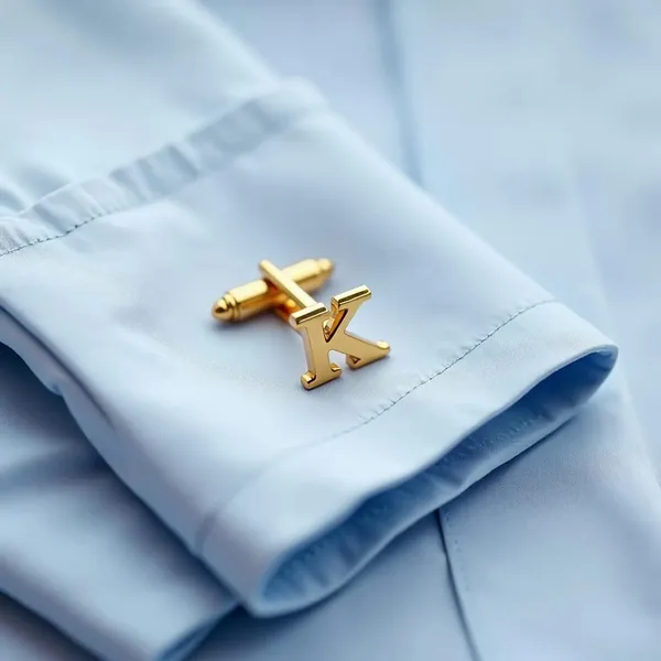 Pack_Of_2_Gold_Single_Initials_Cufflinks