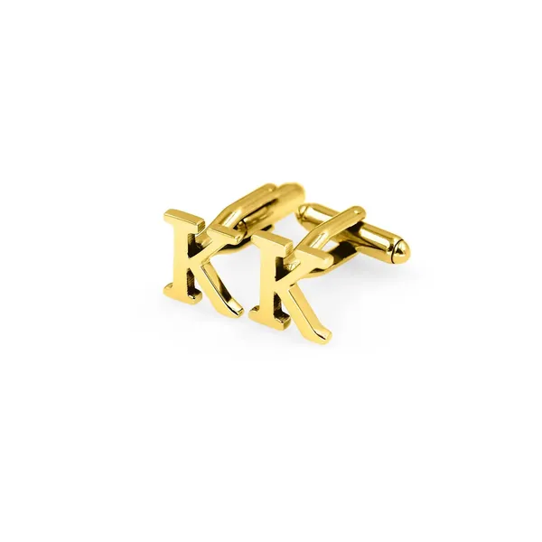 Pack_Of_2_Gold_Single_Initials_Cufflinks