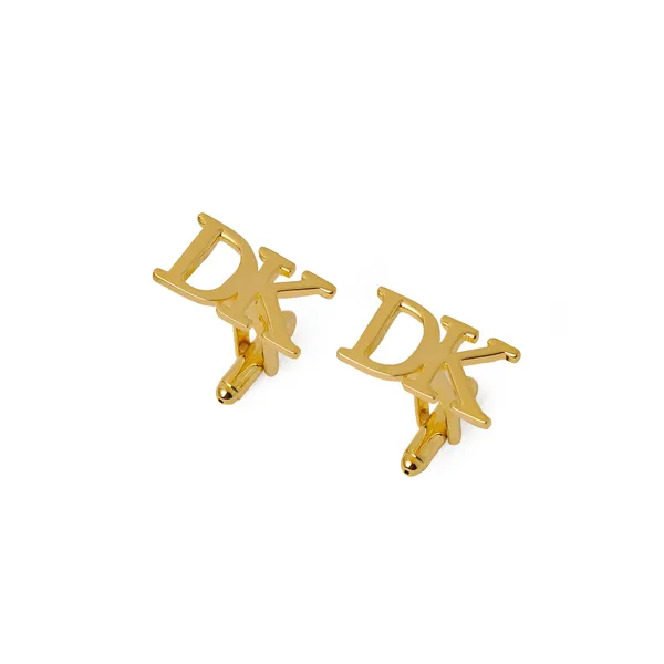 Pack_Of_2_Gold_Two_Initials_Cufflinks