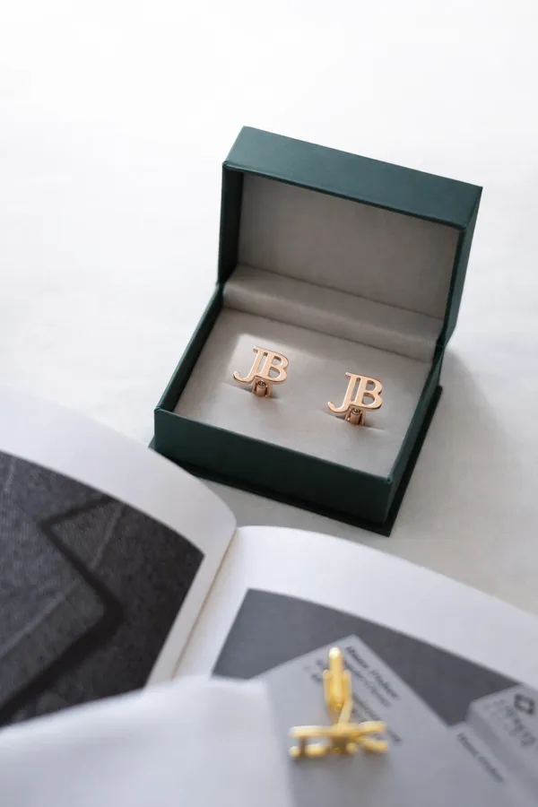 Pack_Of_2_Gold_Two_Initials_Cufflinks