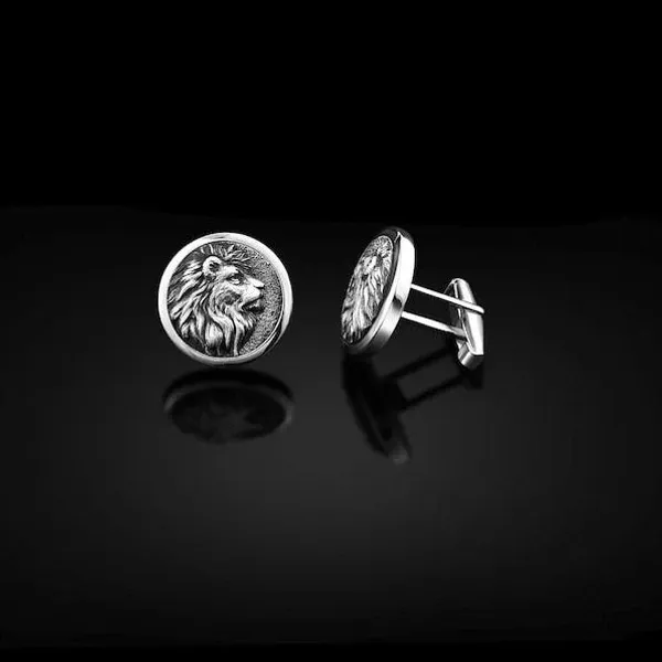 Pack_Of_2_Silver_Lion_Cufflinks