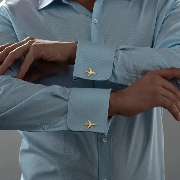 Pack_Of_2_Gold_Name_Airplane_Cufflinks