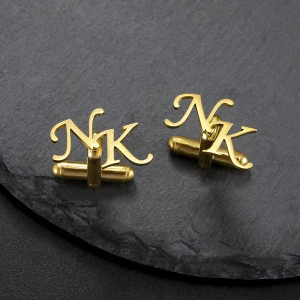 Pack_Of_2_Gold_Initials_Cufflinks